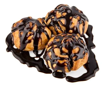 Eclairs in a chocolate Stock Photos