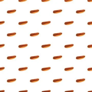 Eclairs dessert seamless pattern repeating sweet pastries Ilustração Stock
