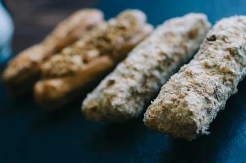 Eclairs On Table Stock Photos