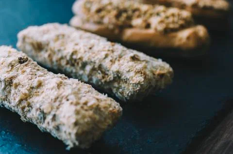Eclairs On Table Stock Photos