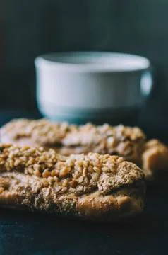 Eclairs On Table Stock Photos