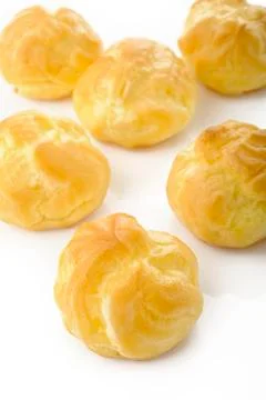Eclairs on white Stock Photos