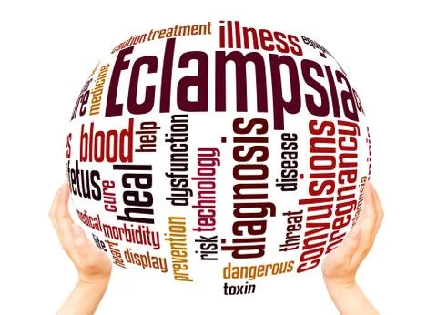 Eclampsia word cloud sphere concept イラスト素材