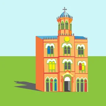 Eclectic architecture Stock Illustration