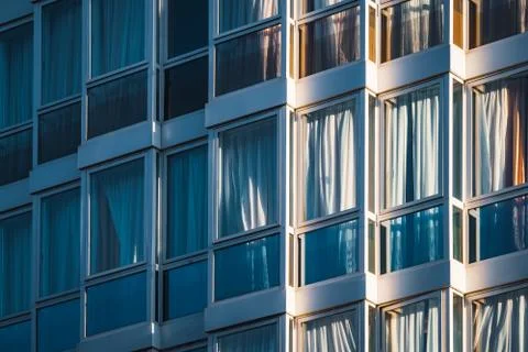 Eclectic glazed facade of a building Stock Photos