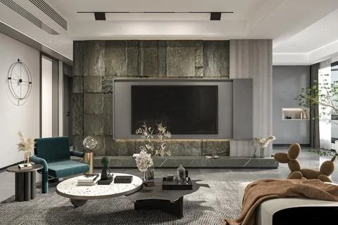 Eclectic Interior Design Infusing Personality into Your Living Room Illustrazione stock