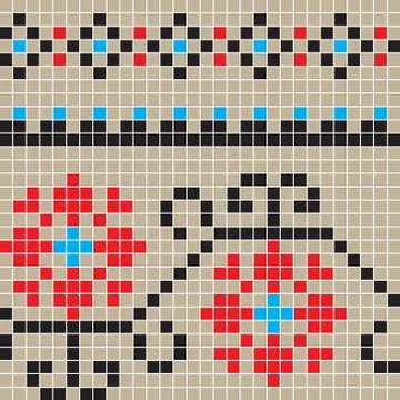 Eclectic romanian pattern Stock Illustration