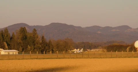 Eclipse 500 airplane taking off on the runway Stock Footage 188525883