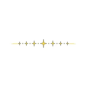 Eclipse celestial divider border cartoon vector illustration Stockillustratie