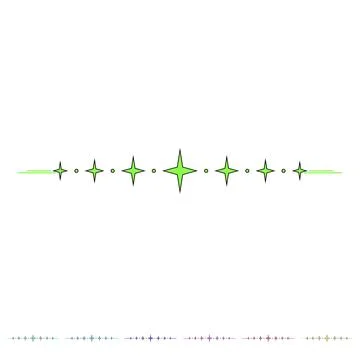 Eclipse celestial divider border cartoon vector graphic Ilustración de archivo