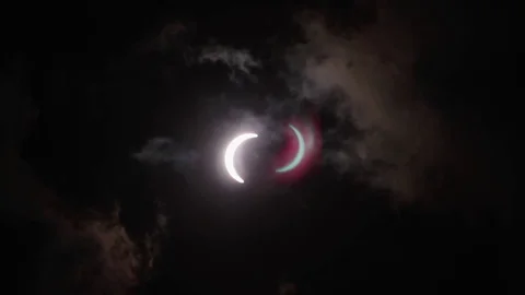 Eclipse crazy flare - COLORED Stock Footage 84194332