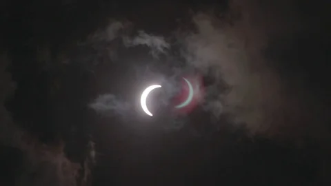 Eclipse crazy flare - RAW Stock Footage 84194462