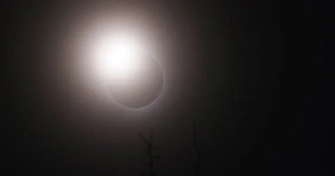 Eclipse entering into totality and exiting totality (April 2024) Stock Footage 274613556