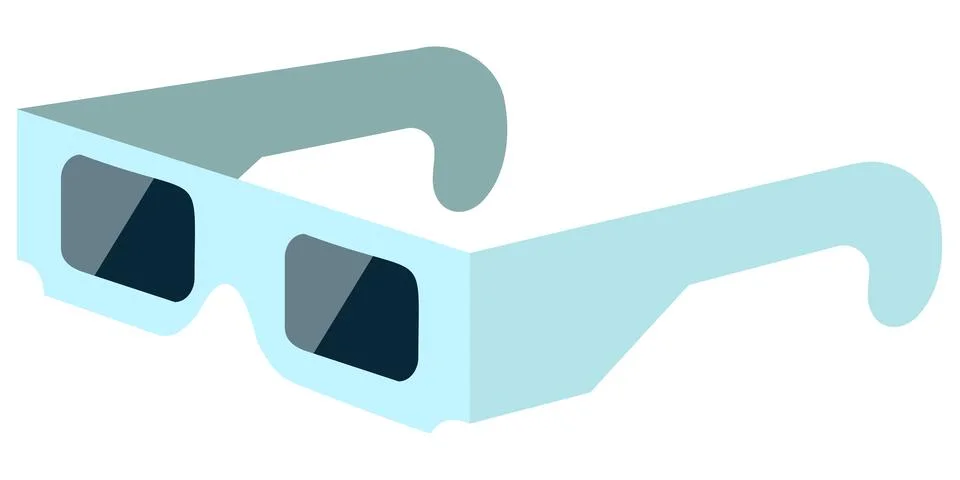 Eclipse glasses flat icon isolated on white Stock Illustration