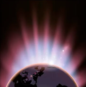 Eclipse globe concept background Stock Illustration
