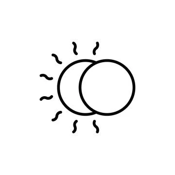 Eclipse Icon Ideal for Astronomy Apps Stock Illustration