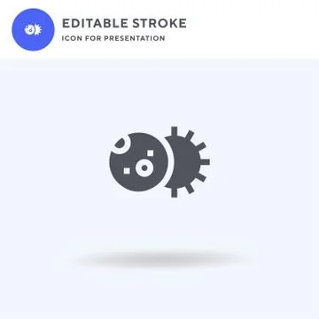 Eclipse icon vector, filled flat sign, solid pictogram isolated on white, logo Stock Illustration