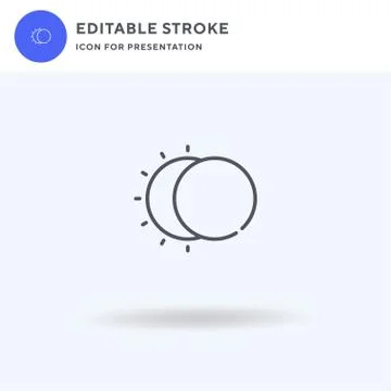 Eclipse icon vector, filled flat sign, solid pictogram isolated on white, logo Stock Illustration