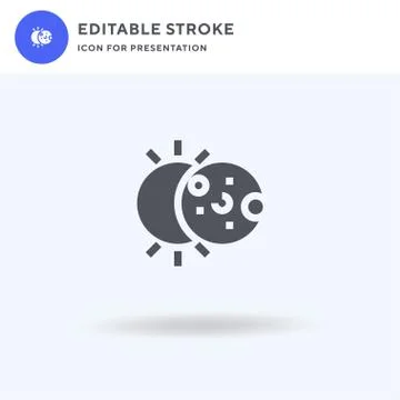 Eclipse icon vector, filled flat sign, solid pictogram isolated on white, logo Stock Illustration