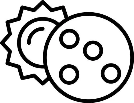 Eclipse Line Icon Design Stock Illustration