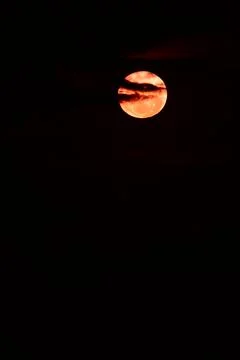 Eclipse of moon with cloud Stock Photos