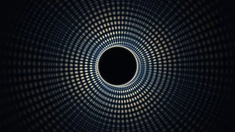 Eclipse Orbiting Light Particles Seamless Loop Stock Footage 342385356