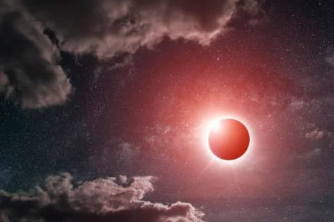 Eclipse on the planet Earth Illustration