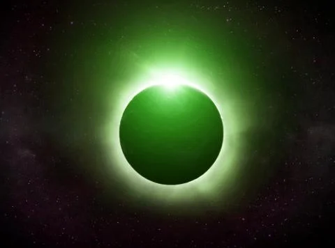 Eclipse on the planet Earth Иллюстрация