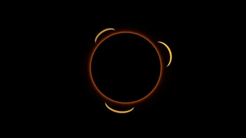 Eclipse Ring of Fire Background Seamless Loop Stock Footage 342347864