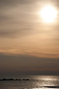 Eclipse on the sea Stock Photos