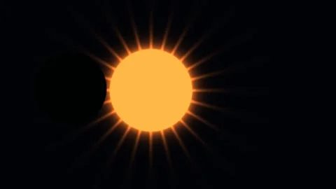 Eclipse Shadow Transition Seamless Loop Stock Footage 342379619