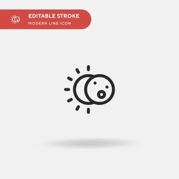 Eclipse Simple vector icon. Illustration symbol design template for web mobil Stock Illustration