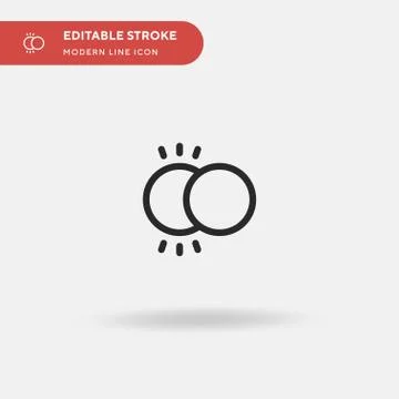 Eclipse Simple vector icon. Illustration symbol design template for web mobil Stock Illustration