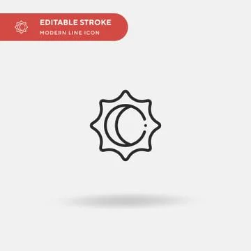 Eclipse Simple vector icon. Illustration symbol design template for web mobil Stock Illustration