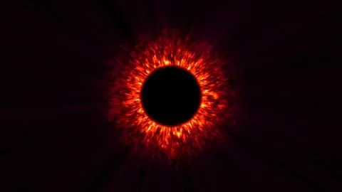 Eclipse Solar Corona abstract flame Stock Illustration