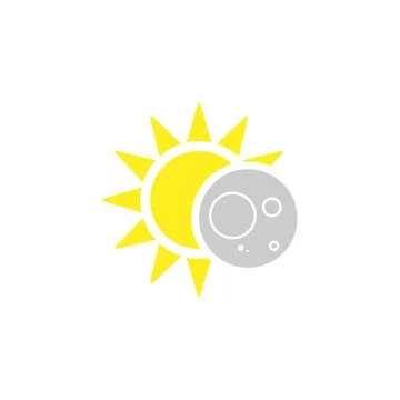 Eclipse solar icon in flat style, vector illustration Stock Illustration