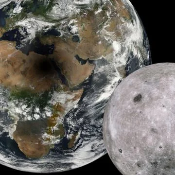 Eclipse from space Stock Illustration