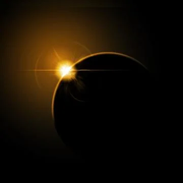 Eclipse from space 스톡 일러스트