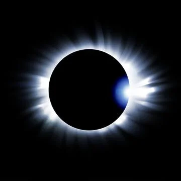 Eclipse of the sun on the black Stock Photos