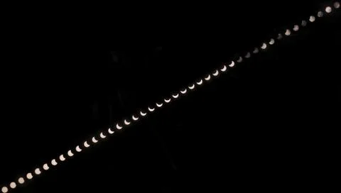Eclipse of the Sun, March 20, 2015 Stock Photos