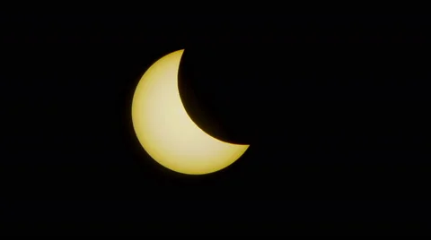 The eclipse of the sun, time lapse. Close up view. Stock Footage 48267962
