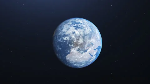 Eclipse of the sun. View of the earth from space. Stock-Footage 158245777