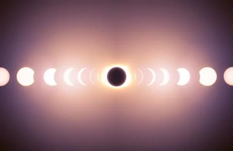 Eclipse Time Lapse 库存照片