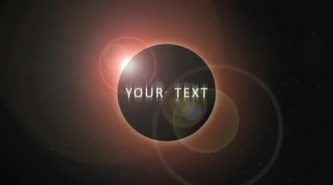 Eclipse Title text for AE Стоковые After Effects