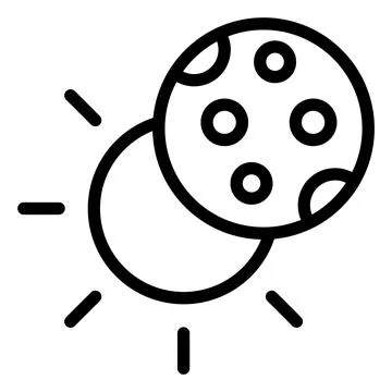 Eclipse Vector Icon Design Illustration Stock Illustration