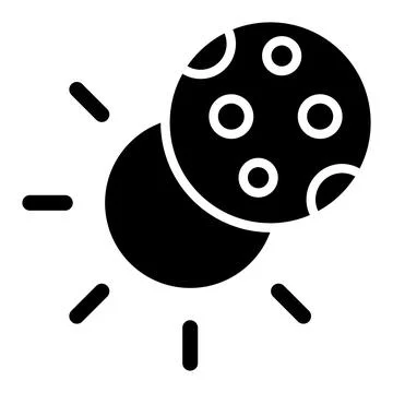 Eclipse Vector Icon Design Illustration Stock Illustration