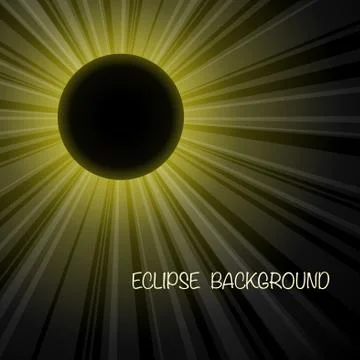 Eclipse yellow background Stock Illustration