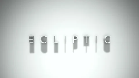 Ecliptic 3D title animation with shadows on a white background Stock Footage 297670278