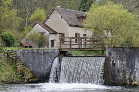 Ecluse 4 La Roche, Le Canal, La Collancelle, Nievre, Burgundy, France Stock Photos