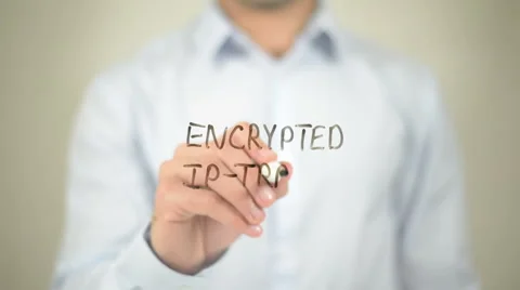 Ecnrypted IP-Traffic, writing on transparent screen Stock Footage 62522110